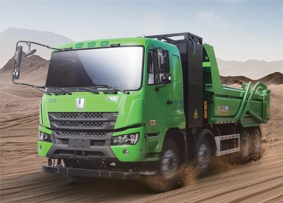 中国製 CATL電池 422度充電版 8X4純電気ダンプトラック M7都市廃棄物輸送用フラットトップ
